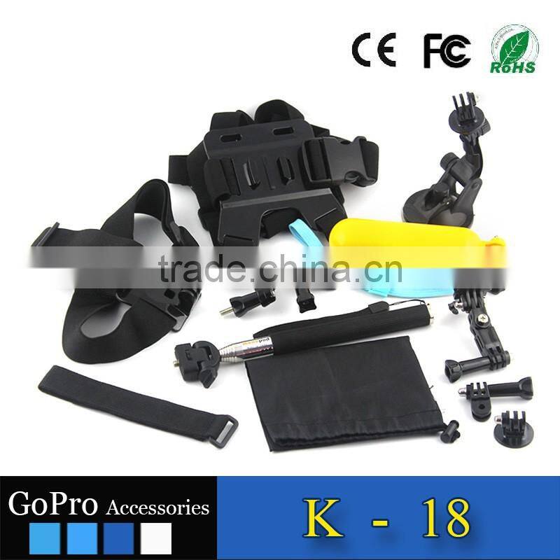 2016 hot selling cheap products kit used for gopros heros 4 accessories kit mount camera case