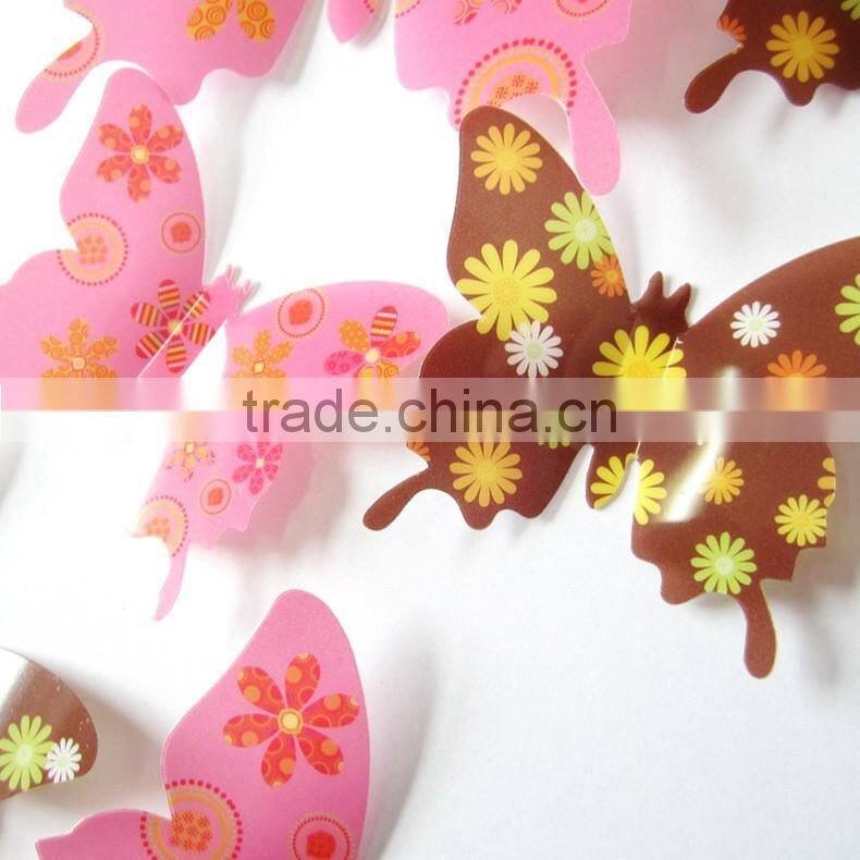 3D Blue And White Porcelain Series Butterflies Wall Stickers Home Living Room Decoration