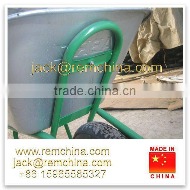 Rem WB6404 galvanized deep tray wheelbarrow for russia type gardening work use