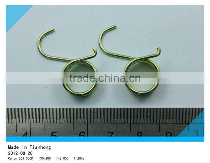 Precision customized torsion spring finished with gold plating
