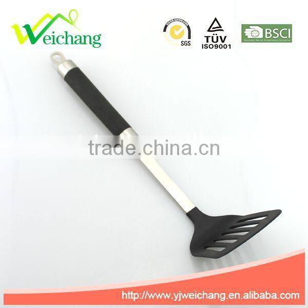 WCKT605D Premium Nylon utensils SLOTTED TURNER Cooking Utensil Gadgets Set with TPR handle (Multi-color)