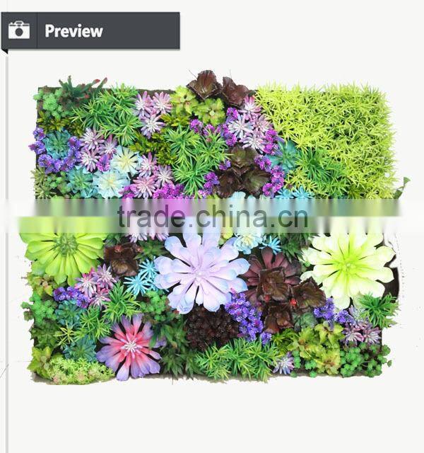 Hot selling artificial green wall artificial succulent plant artificial vertical garden