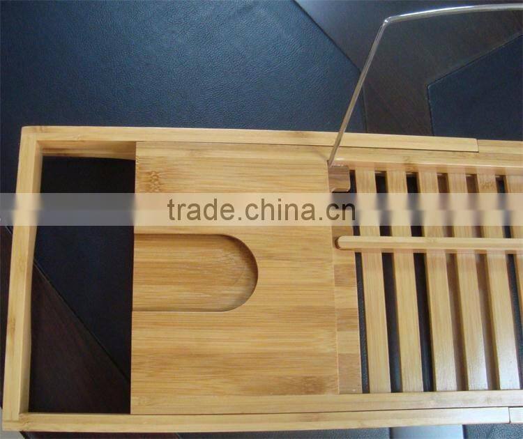 China Wholesales 100% Moso Natural Bamboo Bathtub Shower Caddy