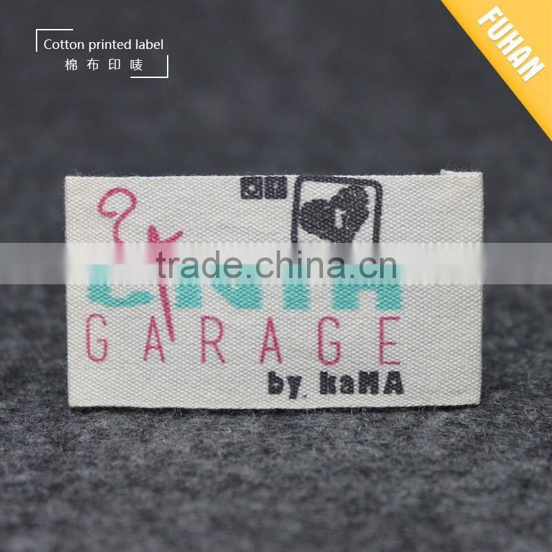 Factory Price Color Printed Cotton Label for clothing
