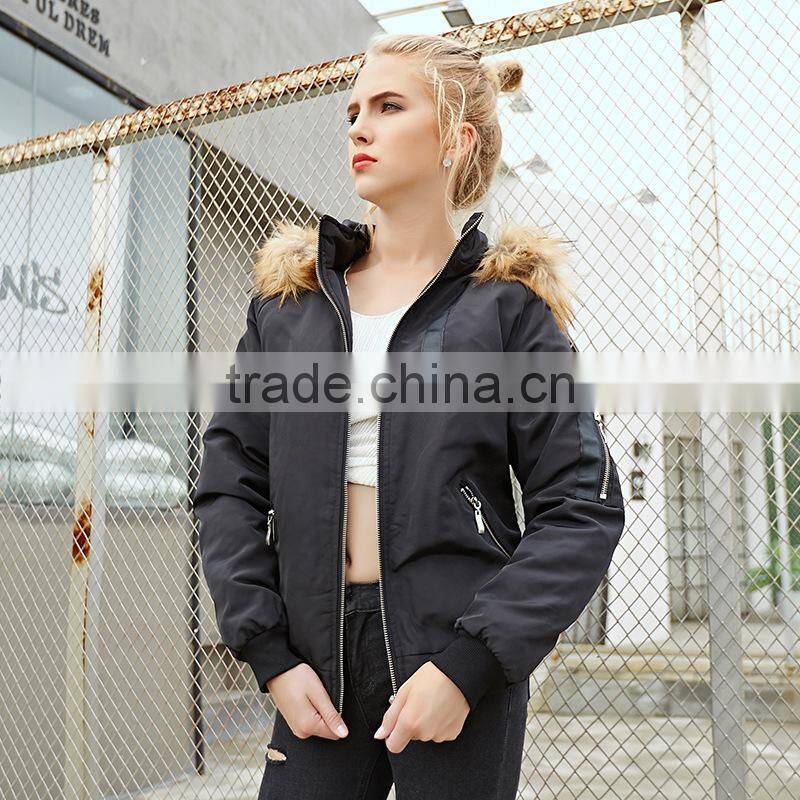 Women's High Quality Winter Coat Padded Bomber Jacket Wholesale