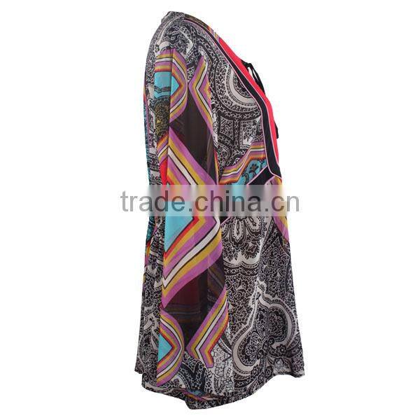 Most comfortable long sleeve new designed ladies cotton tunics