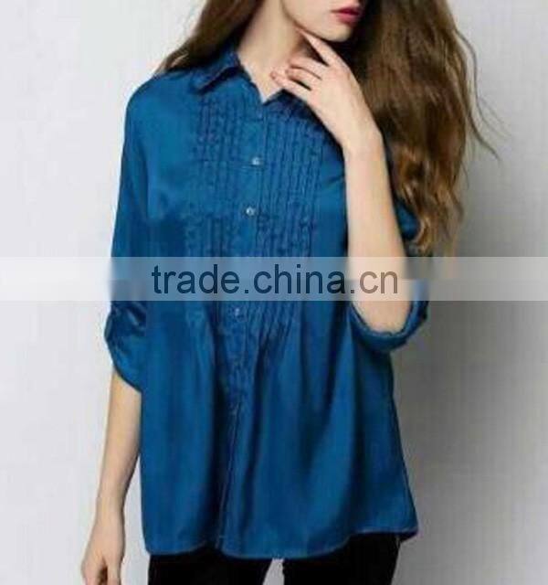 cheapes cotton polo collar women shirt stocks