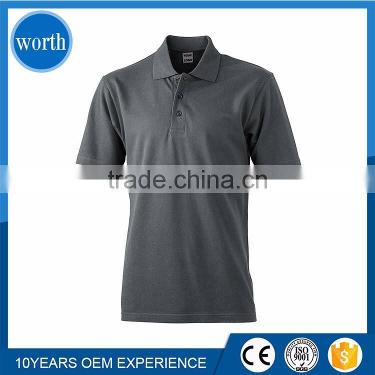 2017 Advertising Favorable T Shirt Polo plain dyed fine quality manufacturing in China