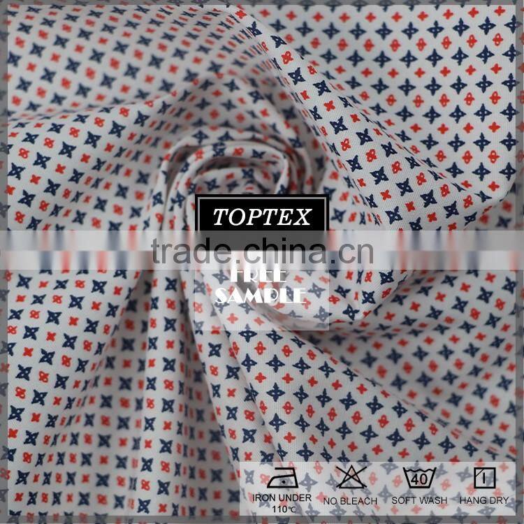 Fashionable 97% Cotton 3%Spandex poplin Weave Shirt fabric