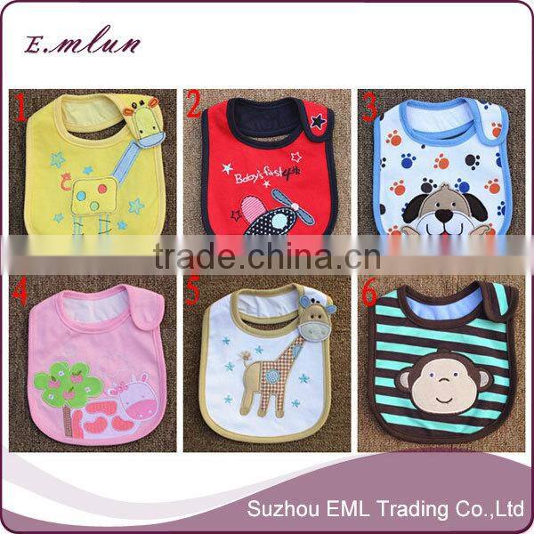 Wholesale high quality cotton cartoon bandana baby bib