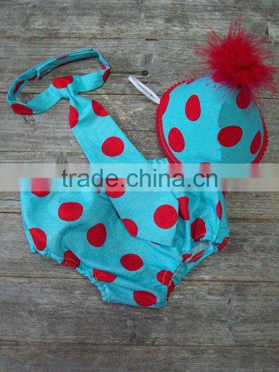 Baby Infant Cute 3PCS Bloomers Sets Short With Tie And Hat Baby Clothes