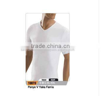 MEN SINGLE JERSEY V NECK FLANNEL