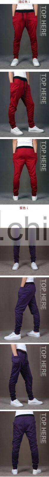New Fashion Sweatpants Trousers Latest Design Men Harem Pants Sport Pants , Big Pocket Design Cargo Men Joggers