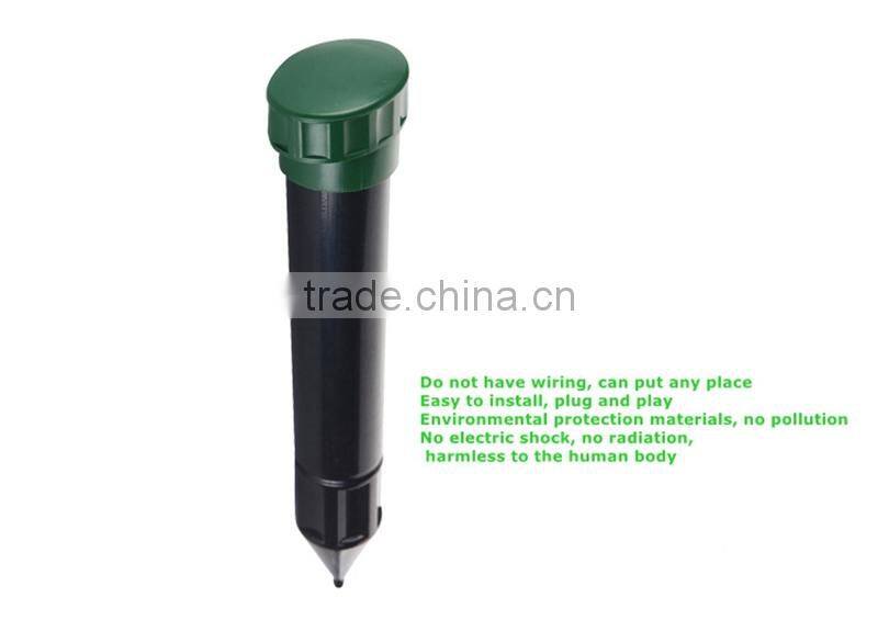 Garden Use China supplier battery powered CE RoHS sound vibration electronic pest control mole mice repellent
