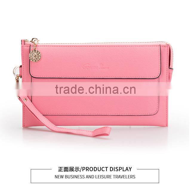 Wholesales Guangzhou Genuine Cow Leather Ladies Envelope Clutch Bag Women Clutch HandBag