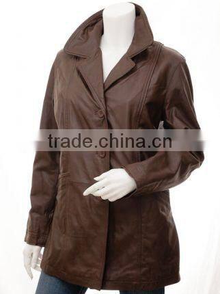 long leather coat