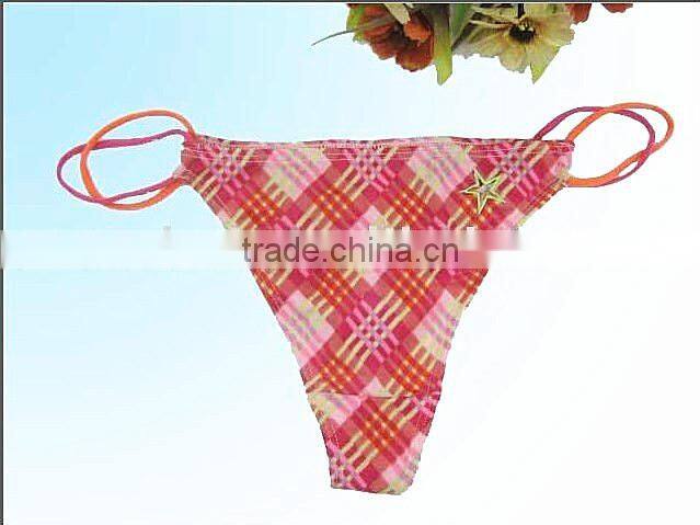Girls multiple color stripe nice sexy thongs g string underwear