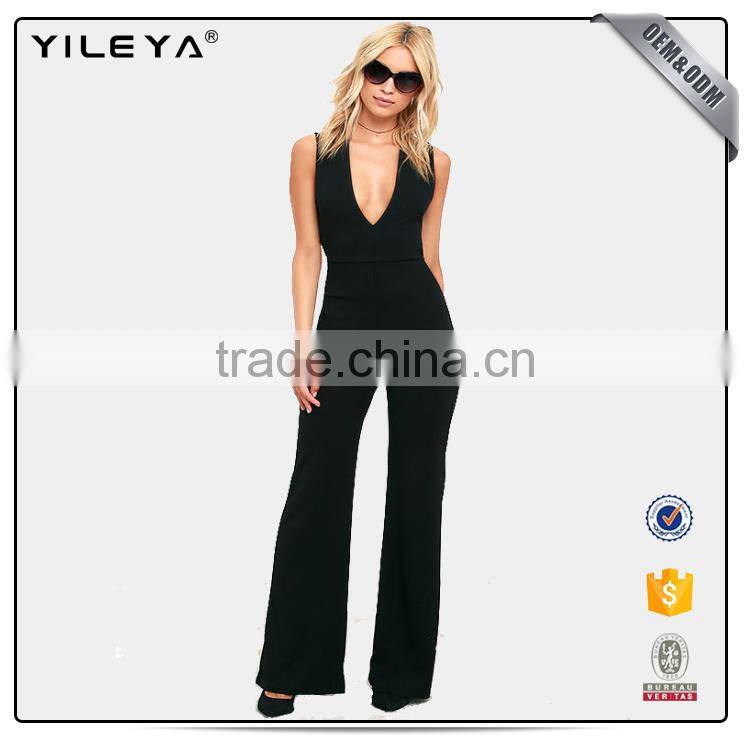 2017 new style sexy jumpsuit lady long romper backless halter white romper jumpsuits