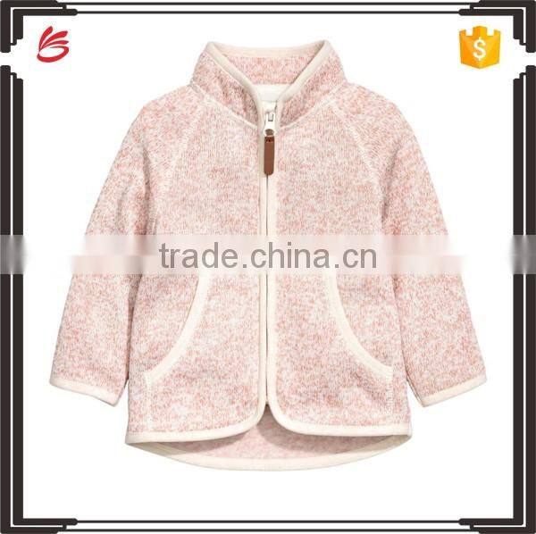 Knit in soft kids jacket polar fleece hoody jacket for gorls