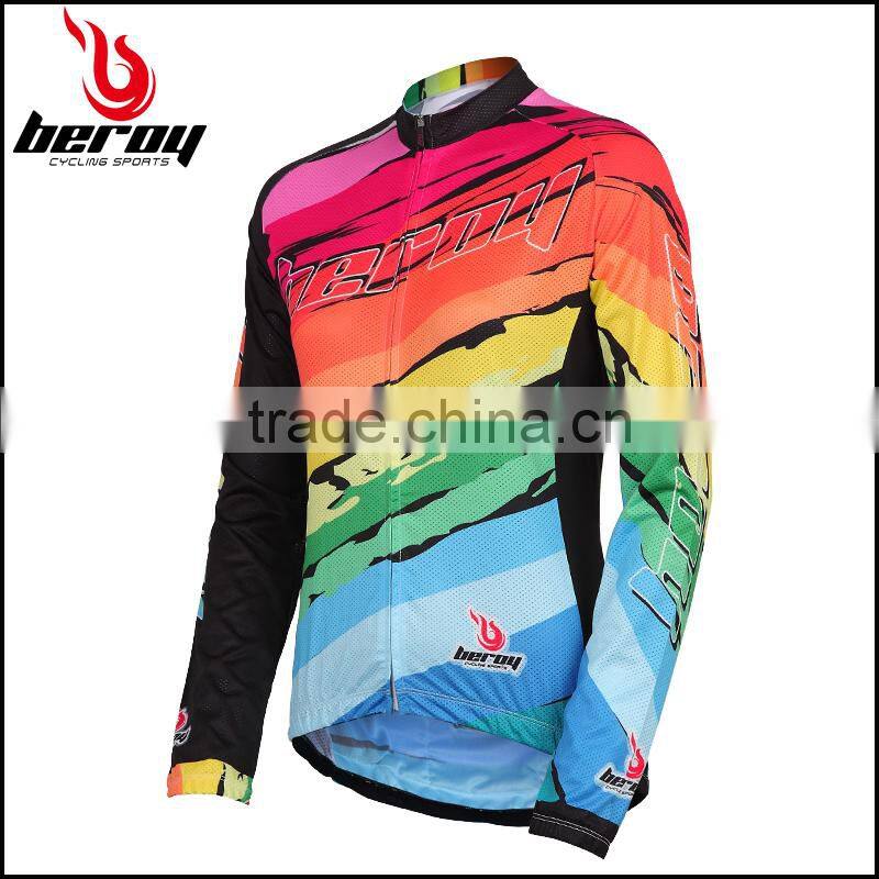 BEROY No Minimum Order Cycling Jersey, Neon Long Sleeve Cycling Apparel