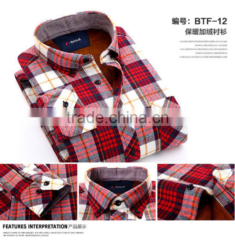 2015 Custom Plaid Flannel Casual Shirt For Men