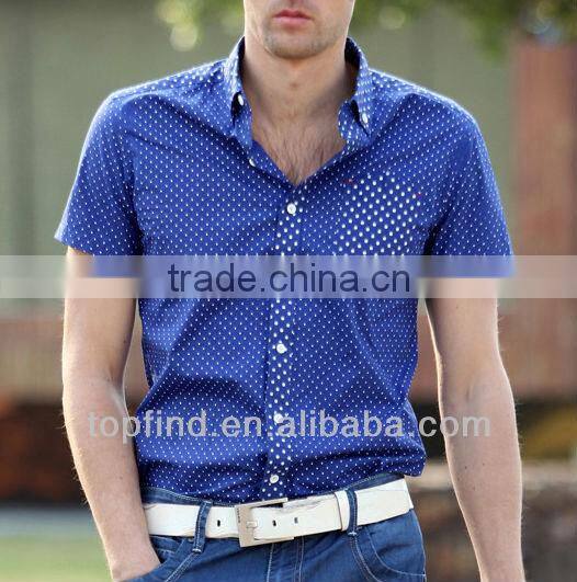 Fashion Latest dot style Short Sleeve Shirt for Men