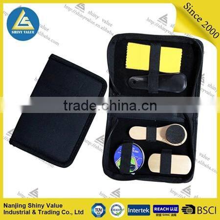 polyester bag shoe care kit with mini shoe horn