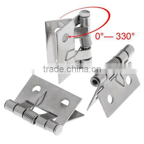 Silver Tone 4 Holes Door Butt Hinges(rotated from 0 degrees to 330 degrees) 26mmx18mm