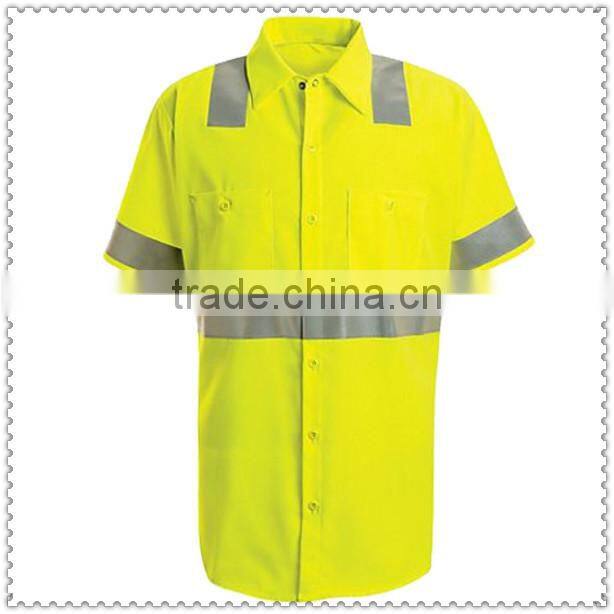 Reflective Uniform Shirt Drotex UPF 50 Short Sleeve Hi-Visibility Work Shirt