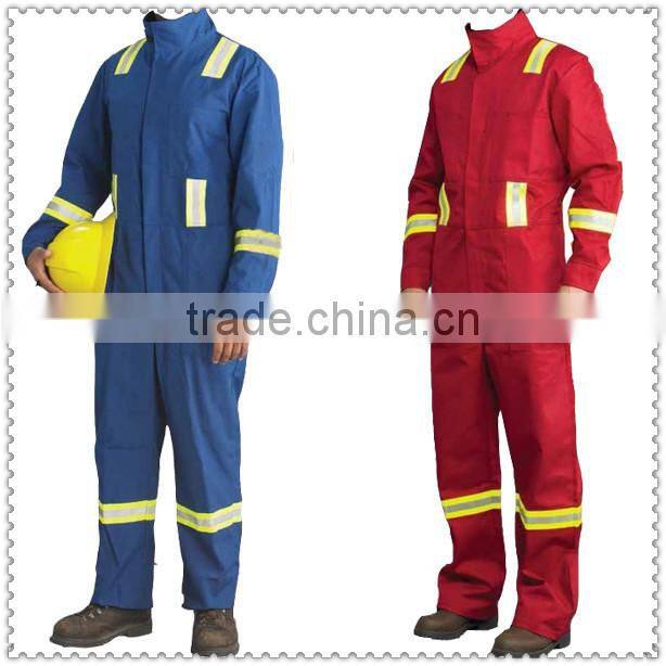 Fireman Suit Coveralls with Reflective Tape NFPA2112 FR Striped Coverall