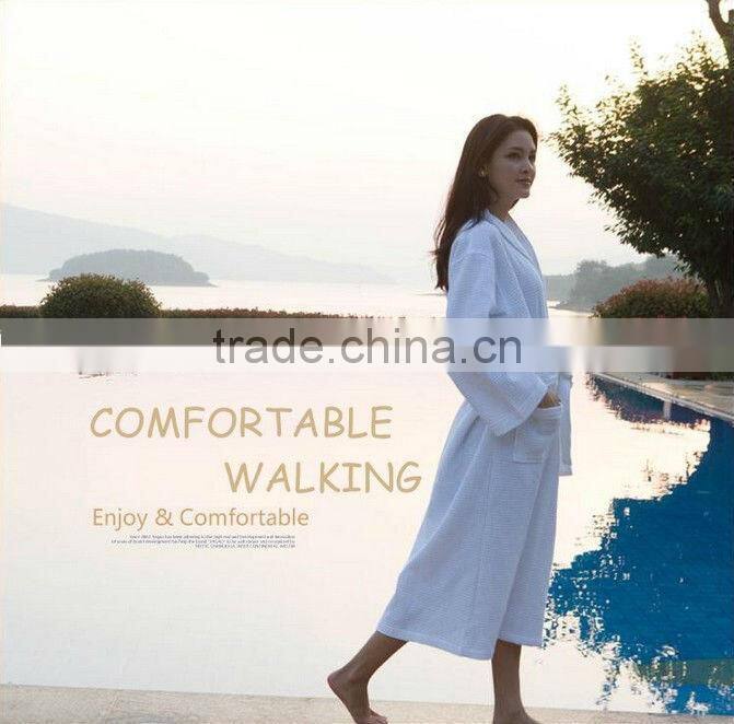 Terry towelling fabric adult bathrobe