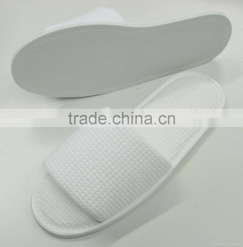 Customized high quality cheap white hotel waffle men spa slippers