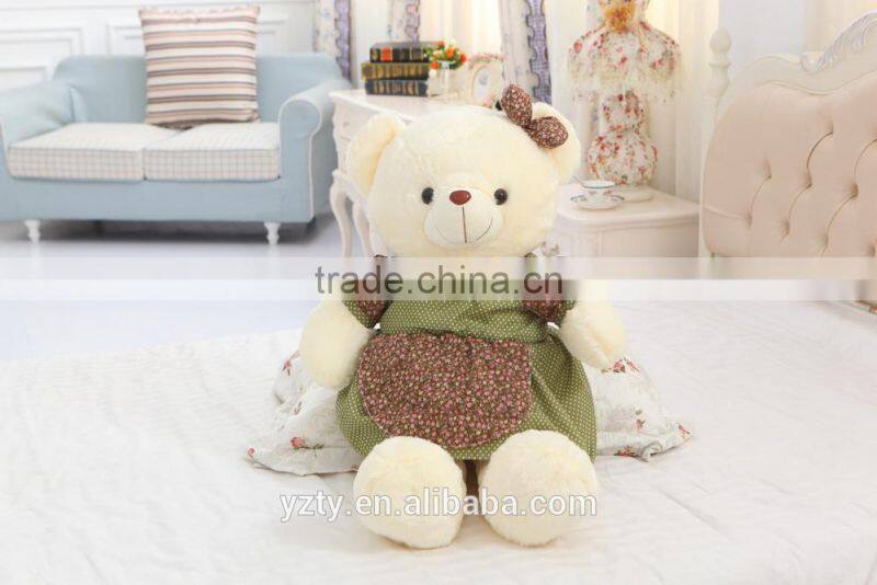 Yangzhou plush toy factory supply elegant teddy bear toy with dress