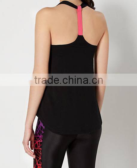 Dry Fit dri fit women tank Top ladies singlet black silk print custom gym tank top