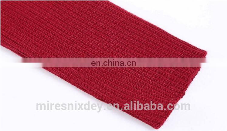 fashion slim fitted turtle-neck knitting sweater with pleated sleeve for office lady