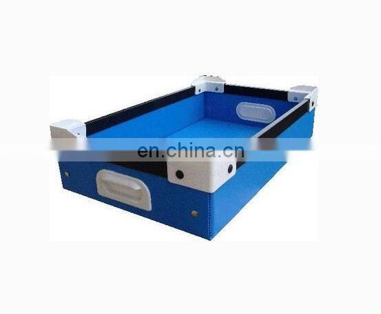Durable black esd plastic corrugated sheet box for smt workshop