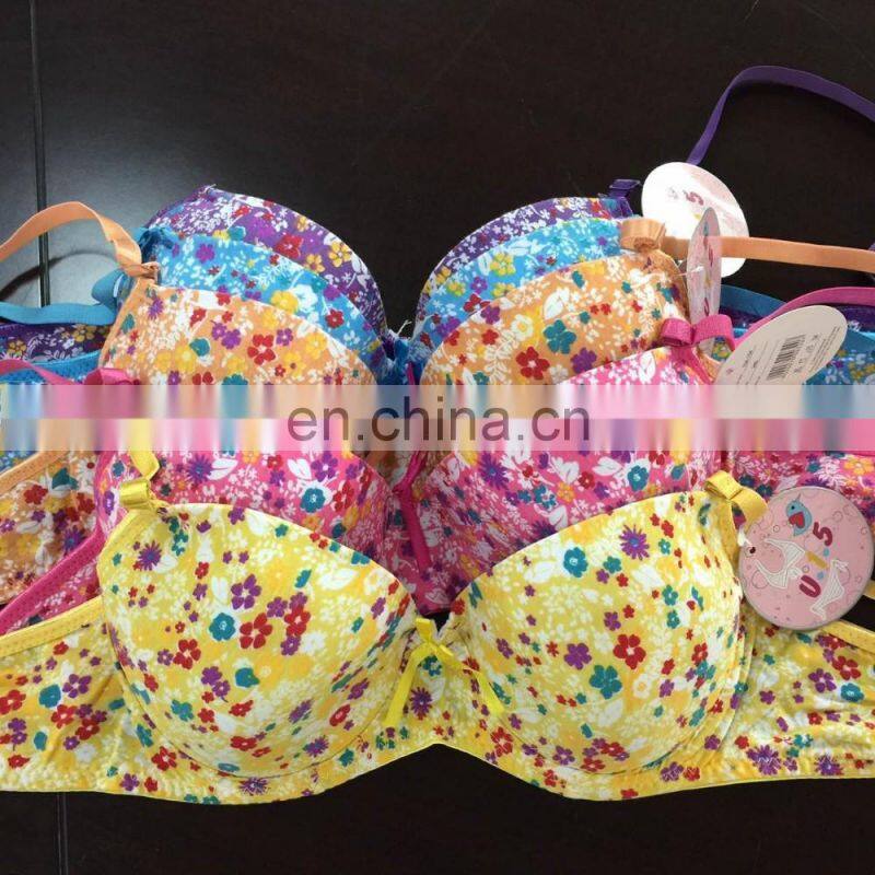 nice printing young girls bra with 32 size boobs pictures