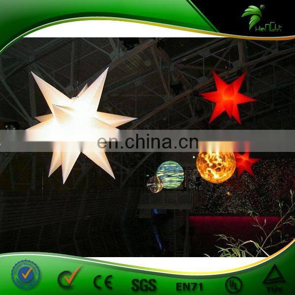 Giant Fairy Lights Outdoor Decor Balloon LED DJ Star Shape Night Light Projector Indoor Inflatable Ceiling Lamp