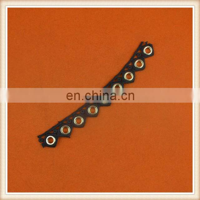 New design black lace knitting eyelets wholesale eyelet tape for shoe/garment