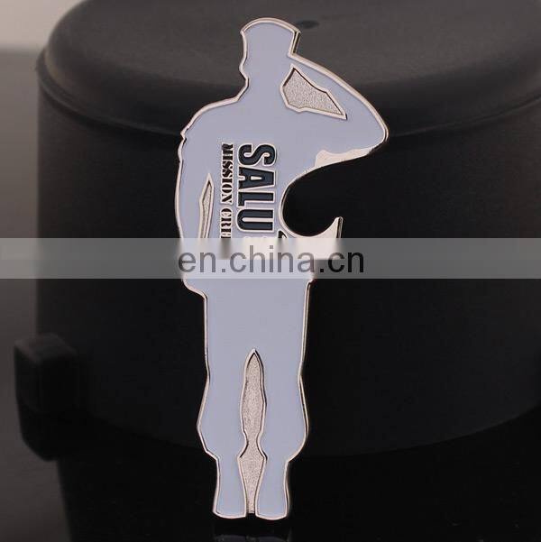 custom character shape metal bottle opener