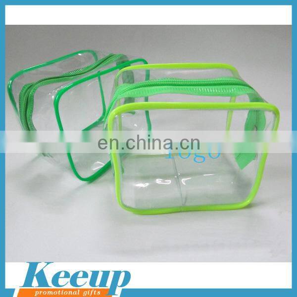 Custom transparent and eco-friendly pvc bags with handle