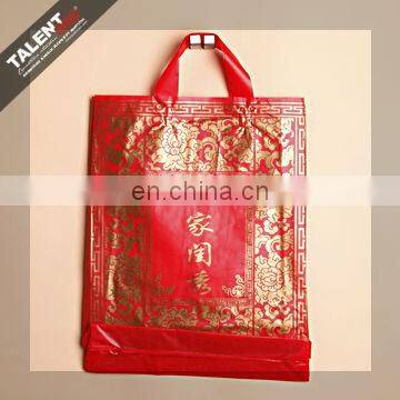 customized private design printed logo plastic softloop handle shopping bag