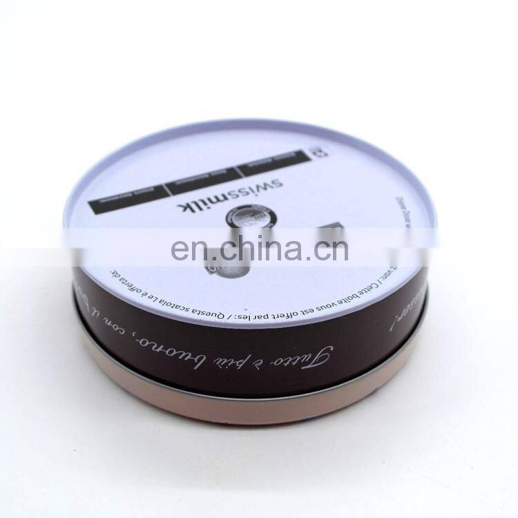 Direct factory christmas round gift tin box wholesale