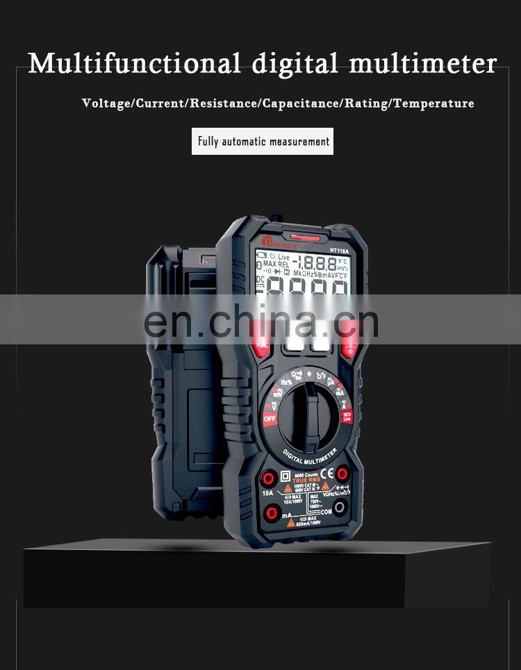 HT-118A 6000 Counts Digital Multimeter T-RMS/Autorange Multimeter smart chip Multimeter Digital