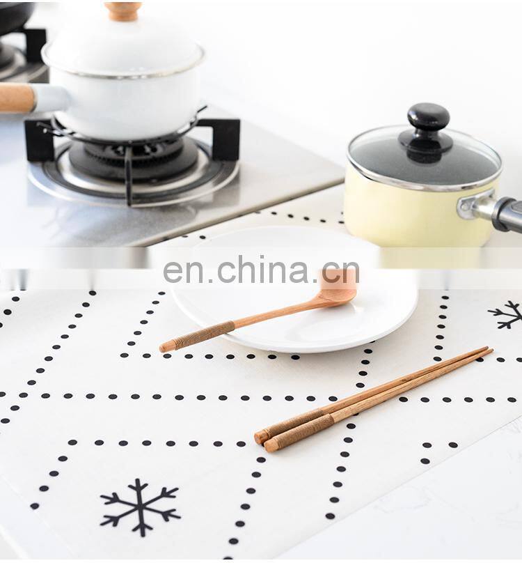 Home Kitchen Oil-Proof Oxford Grid Mat Pad Shelf Paper Drawer Liner Moisture-proof Pad