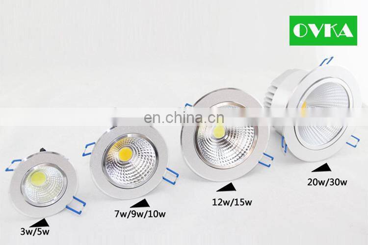 COB LED Round Downlight 5W 15W Commercial Use Light