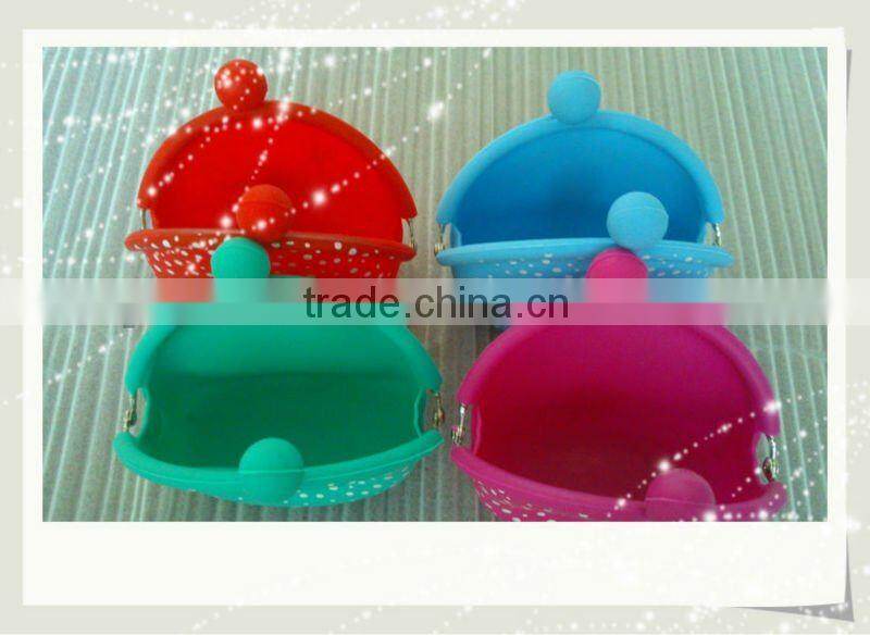 Cute and Mini silicone coin bags with new pattern colorful