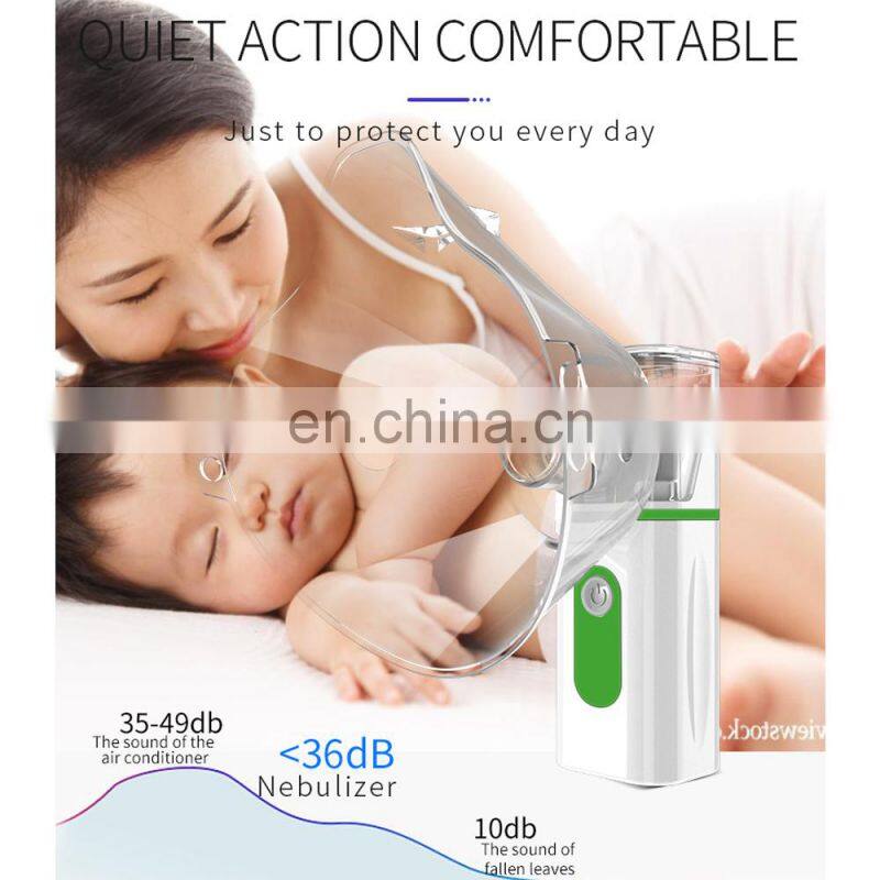Home Inhaler Nebulizer Low Decibel Ultrasound Atomizer Handheld Adult&Kid Portable Micro Mesh Atomizer High Low 2Gear Humidifier