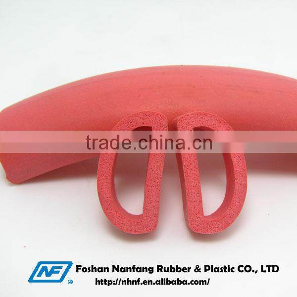 Customized hose D shape silicone rubber edging strips