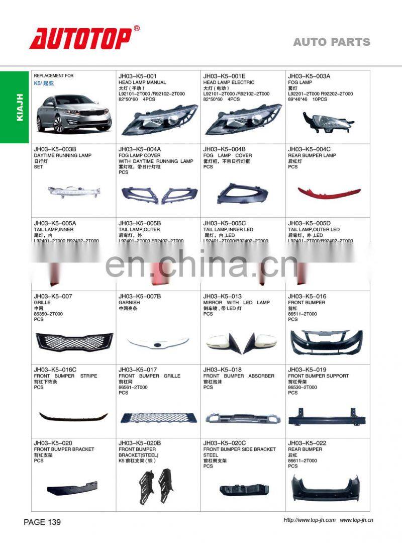 CARVAL/JH/AUTOTOP AUTO PARTS FOR KIA K5